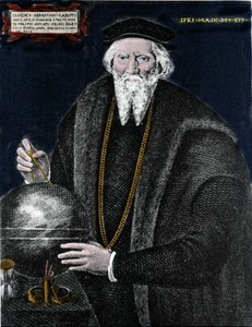 Porträt des Navigators Sebastiano Caboto (Sebastien Cabot) (1476 - 1557), der mit seinem Vater Labrador und Neufundland entdeckte. Gravur