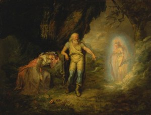 Prospero, Miranda und Ariel, aus "Der Sturm"
