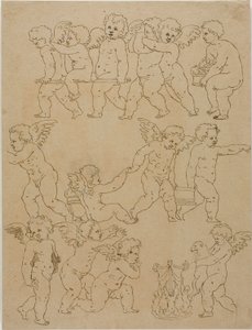 Putti bei der Arbeit von Unknown artist