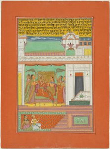 Raga Malkaushika, Seite aus einem Jaipur Ragamala Set von Unknown artist