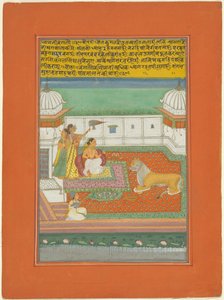 Ragini Bangali, Seite aus einem Jaipur Ragamala Set von Unknown artist