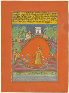 Ragini Kakubha, Seite aus einem Jaipur Ragamala Set von Unknown artist