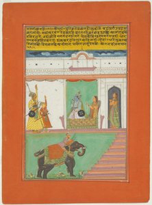 Ragini Kanada, Seite aus einem Jaipur Ragamala Set von Unknown artist