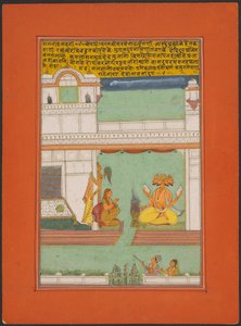 Ragini Khambavati, Seite aus einem Jaipur Ragamala Set von Unknown artist