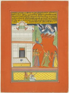 Ragini Madhumadhavi, Seite aus einem Jaipur Ragamala Set von Unknown artist