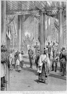 Empfang von Lord Dufferin durch den König von Birma von Unknown artist