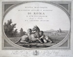 Remus und Romulus und die Wölfin - in „Collection of views of Rome“ von Unknown artist