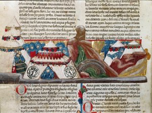 Darstellung von Julius Caesar (101-44 v. Chr.) in der Nähe seines Militärlagers (Detail)