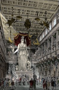 Darstellung des Inneren des Parthenon