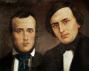 Porträt der Brüder Attilio Bandiera (1810-1844) und Emilio Bandiera (1819-1844)