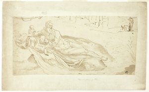 Fluss Tiber mit Romulus und Remus