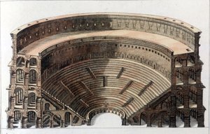 Römisches Theater. Gravur Anfang des 19. Jahrhunderts