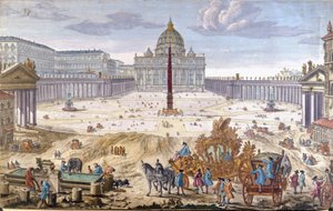Rom, Petersplatz zu Beginn des 18. Jahrhunderts