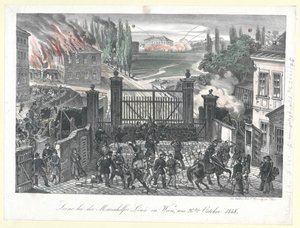 Szene an der Mariahilfer Linie in Wien von Unknown artist