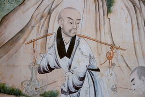 Szenen des Alltagslebens in China, Detail der chinesischen Tapete, Chinesisches Kabinett, Jagdresidenz, von Filippo Juvarra, Stupinigi, Piemont, Italien von Unknown artist