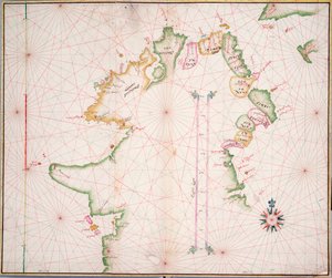 Seekarte der Nordküste Irlands, c.1600 von Unknown artist