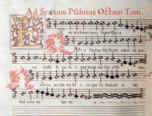 Notenblatt einer sakralen Komposition von Giovanni Giacomo Gastoldi