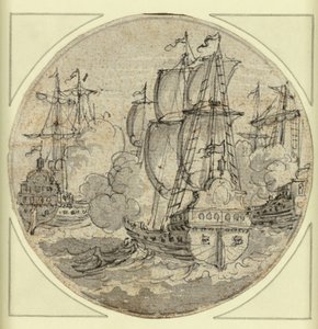 Schiff unter Segeln von Unknown artist