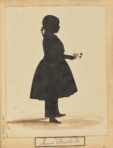 Silhouette eines Mädchens von Unknown artist
