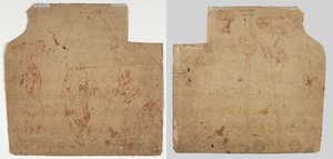 Skizzen von Pferden und Reitern (recto); Skizzen von Pferden (verso)