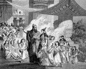 Salomo führt die Tochter des Pharaos zum Palast