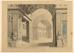 Bühnenbild, Palastinterieur von Unknown artist