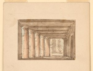 Bühnenbild, Portikus von Unknown artist