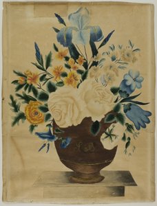 Stillleben mit Blumenarrangement im Topf