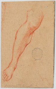 Studie für das rechte Bein einer sitzenden Frau von Unknown artist