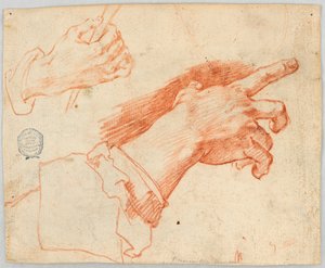 Studie von gestikulierenden Händen von Unknown artist