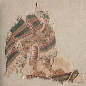 Wandteppich mit geköpftem Vogel
