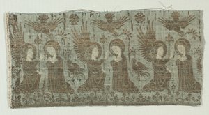 Textilfragment mit der Verkündigung