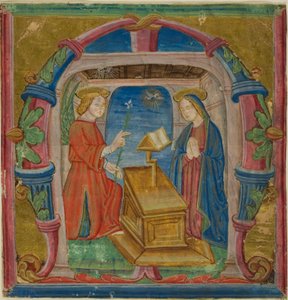 Die Verkündigung in einem historierten Initial "M" aus einem Antiphonar von Unknown artist