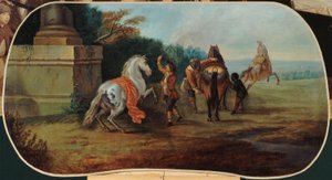 Das Baden der Pferde, zwischen 1701 und 1800 von Unknown artist