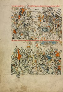Die Schlacht von Liegnitz; Die Enthauptung von Heinrich und seine Seele von Engeln in den Himmel getragen