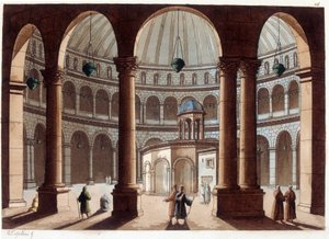 Die Kirche des Heiligen Grabes, Palästina. In „Le costume ancien et moderne“ von Unknown artist