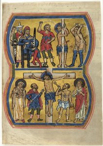 Die Geißelung und die Kreuzigung, aus einem Psalter von Unknown artist