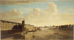 Die Grande Galerie des Louvre, mit der Porte Neuve, Pont-Neuf, Citè, Tour de Nesle und Quai Malaquais