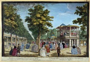 Die große Allee am Eingang der Gärten von Vauxhall von Unknown artist