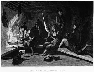 Das Leben der Eskimos in einem Iglu - Elisha Kent Kane, Arktische Erkundungen in den Jahren 1853-1855, Philadelphia, Childs und Peterson