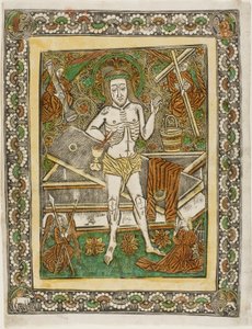 Der Mann der Schmerzen mit vier Engeln
