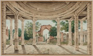 Die Moschee von Delhi und die Eiserne Säule