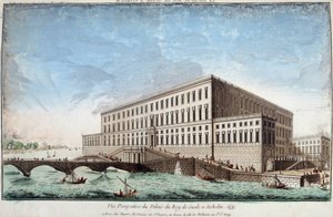Der Palast des Königs von Schweden in Stockholm - Gravur von Unknown artist