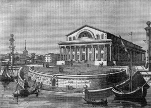 Die Börse von St. Petersburg in Russland im Jahr 1836. von Unknown artist
