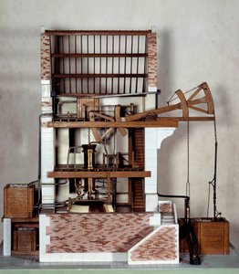 Die Dampfmaschine von Thomas Newcomen von Unknown artist