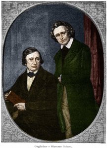 Die Brüder Jakob (1785-1863) und Wilhelm (1786-1859) Grimm, deutsche Schriftsteller. von Unknown artist