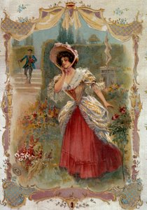 Das Rendezvous. Eine junge Frau wartet auf ihren Verlobten von Unknown artist