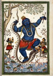 Die Gottheit der brahmanischen Triade Vishnu. Seite aus dem Manuskript (ms. 8300) "Geschichte von Mogol" von Stefano Nivibus Cardeira. 18. Jahrhundert. Biblioteca Marciana, Venedig
