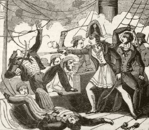 Die Piratin entert das englische Schiff 