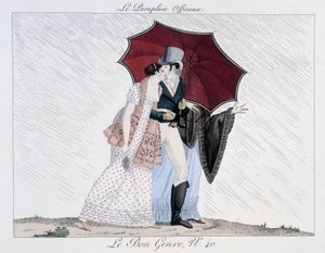 Der informelle Regenschirm - in "Le Bon genre", Nr. 40, Ende des 19. Jahrhunderts von Unknown artist